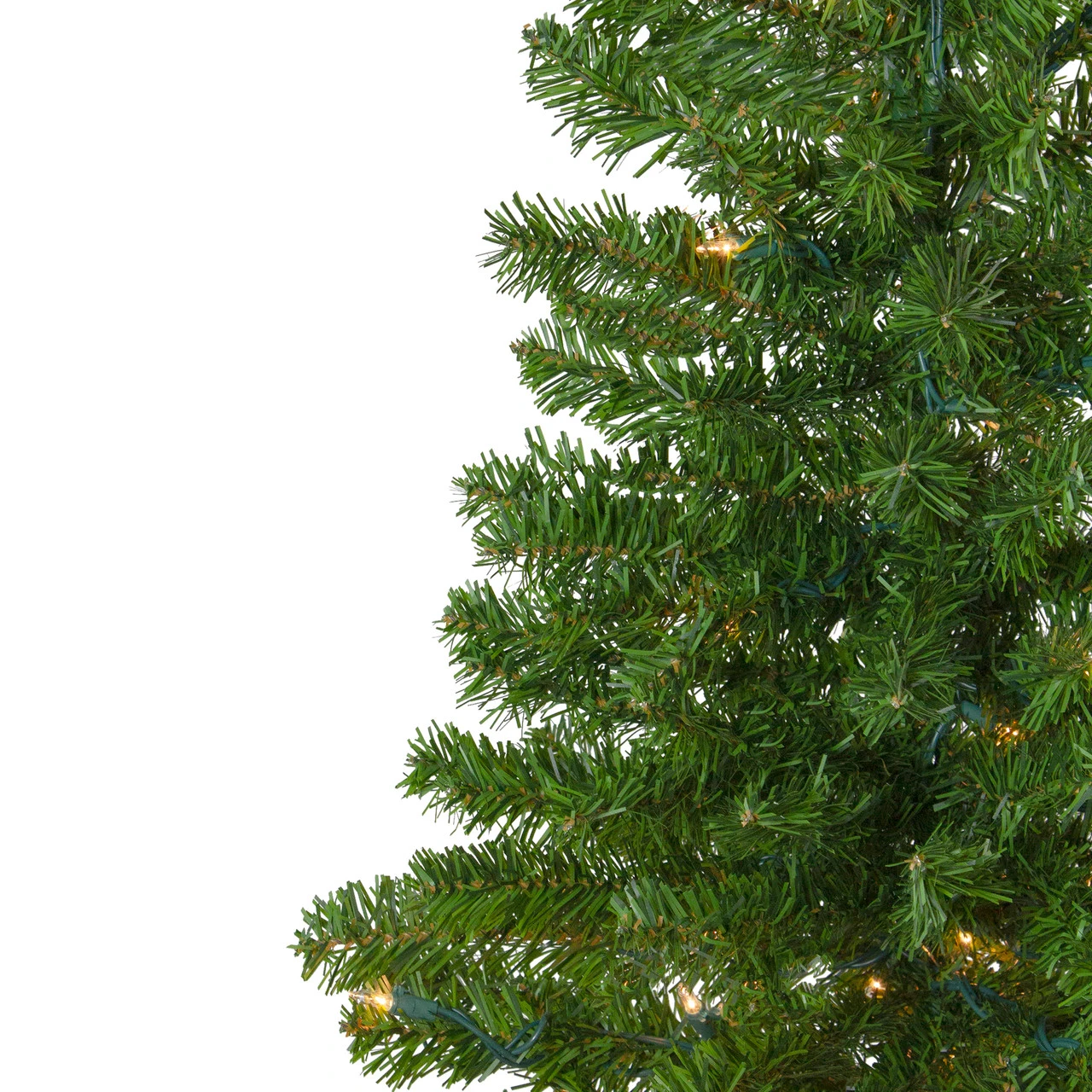 6.5' Pre-Lit Canadian Pine Slim Artificial Christmas Wall Tree - Clear Lights 7 6.5' Pre-Lit Canadian Pine Slim Artificial Christmas Wall Tree - Clear Lights - Image 5