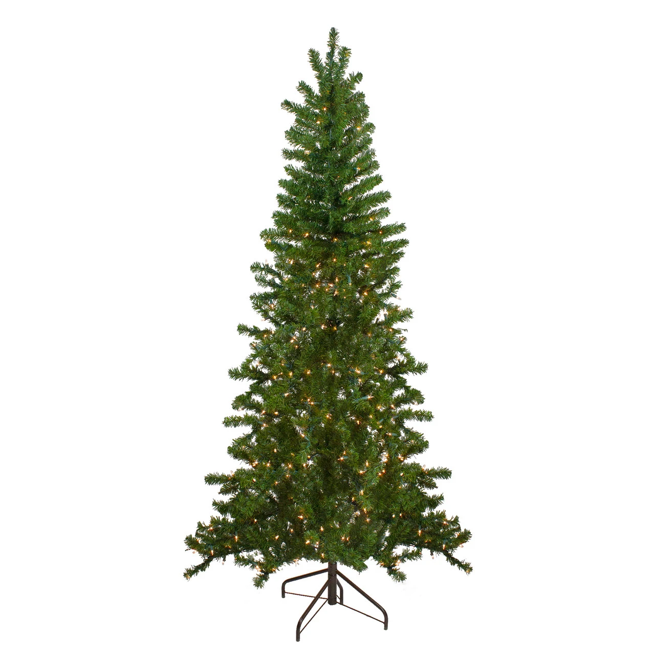 6.5' Pre-Lit Canadian Pine Slim Artificial Christmas Wall Tree - Clear Lights 3 6.5' Pre-Lit Canadian Pine Slim Artificial Christmas Wall Tree - Clear Lights