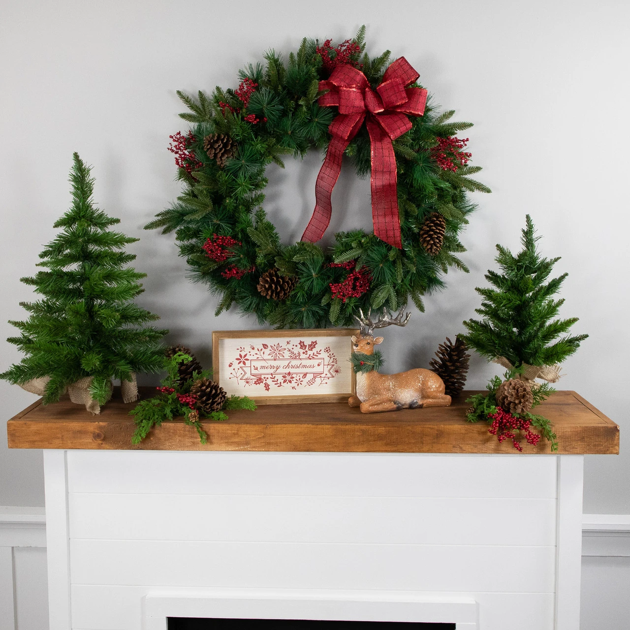 Rosemary Emerald Angel Pine Artificial Christmas Wreath - 30-Inch, Unlit 4 Rosemary Emerald Angel Pine Artificial Christmas Wreath - 30-Inch, Unlit - Image 2