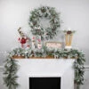 9' X 14" Pre-Lit Flocked Mixed Rosemary Emerald Pine Artificial Christmas Garland - Clear LED Lights 1 9' X 14" Pre-Lit Flocked Mixed Rosemary Emerald Pine Artificial Christmas Garland - Clear LED Lights -Christmas Decoration Store northlight v27391 23162.1667576140