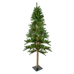 6' Pre-Lit Pencil Alpine Artificial Christmas Tree, Clear Lights