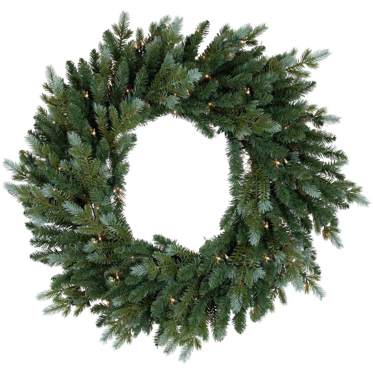 Pre-Lit Blue Spruce Artificial Christmas Wreath, 36-Inch, Clear Lights 3 Pre-Lit Blue Spruce Artificial Christmas Wreath, 36-Inch, Clear Lights