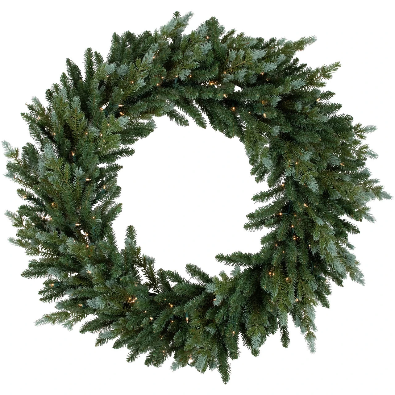 Pre-Lit Blue Spruce Artificial Christmas Wreath, 48-Inch, Clear Lights 3 Pre-Lit Blue Spruce Artificial Christmas Wreath, 48-Inch, Clear Lights