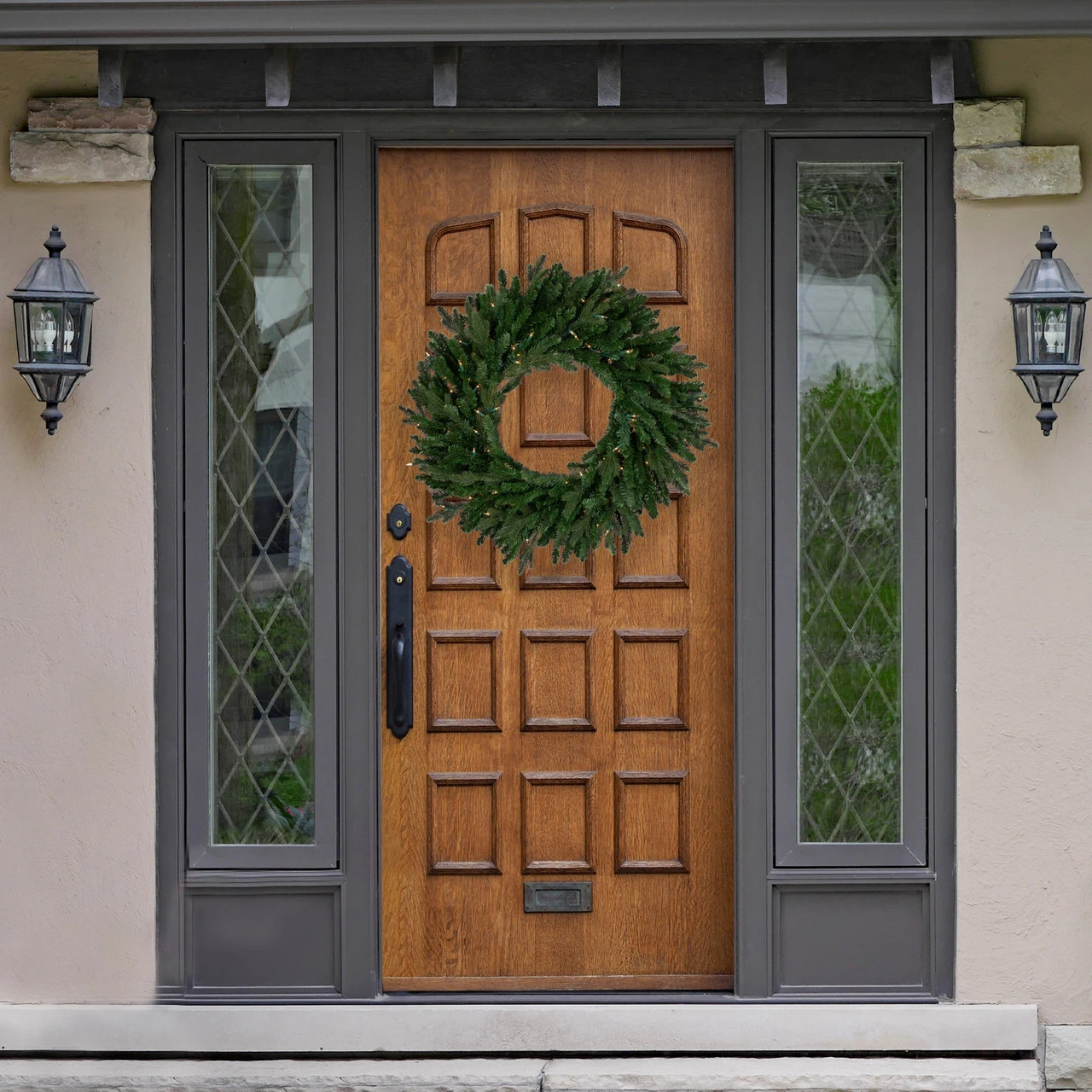 Pre-Lit Grande Spruce Artificial Christmas Wreath, 36-Inch, Clear Lights 4 Pre-Lit Grande Spruce Artificial Christmas Wreath, 36-Inch, Clear Lights - Image 2