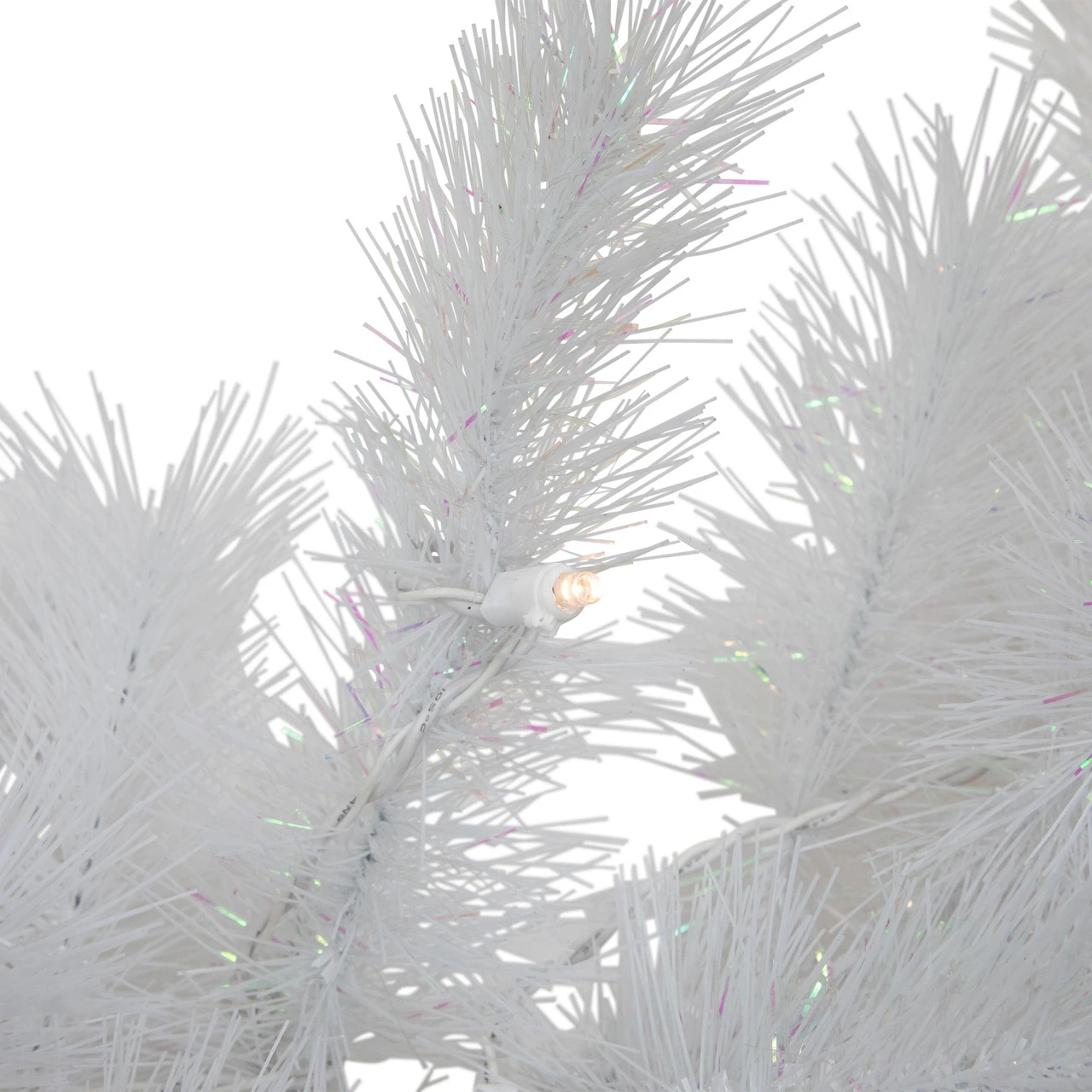 9' X 14" Pre-Lit White Alaskan Pine Artificial Christmas Garland, Warm White LED Lights 8 9' X 14" Pre-Lit White Alaskan Pine Artificial Christmas Garland, Warm White LED Lights - Image 6