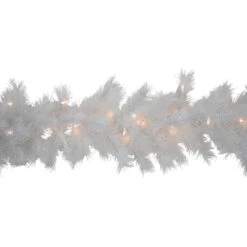 9' X 14" Pre-Lit White Alaskan Pine Artificial Christmas Garland, Warm White LED Lights 15 9' X 14" Pre-Lit White Alaskan Pine Artificial Christmas Garland, Warm White LED Lights -Christmas Decoration Store northlight v94180 04 02803.1684869192