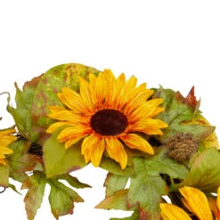 Yellow Sunflower And Pine Cone Artificial Fall Harvest Wreath - 24 Inch, Unlit 9 Yellow Sunflower And Pine Cone Artificial Fall Harvest Wreath - 24 Inch, Unlit -Christmas Decoration Store northlight vm26530 4 27210.1667533443