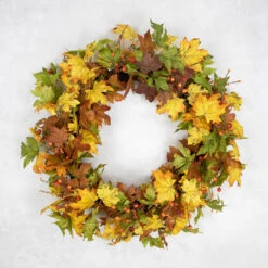 Berries And Twigs Artificial Thanksgiving Wreath Yellow 30-Inch - Unlit 10 Berries And Twigs Artificial Thanksgiving Wreath Yellow 30-Inch - Unlit -Christmas Decoration Store northlight vm26541 ongray 08237.1678902859