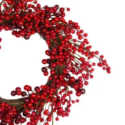 Red Berry Artificial Christmas Twig Wreath - 20-Inch, Unlit -Christmas Decoration Store northlight vm37811 1 74918.1667488392