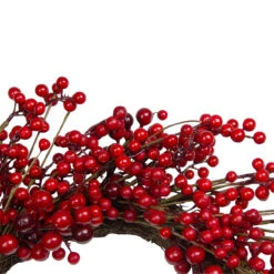 Red Berry Artificial Christmas Twig Wreath - 20-Inch, Unlit -Christmas Decoration Store northlight vm37811 2 52895.1667488393