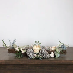 36" Neutral Colored Pumpkin And Pine Cones Fall Harvest Swag - Unlit 8 36" Neutral Colored Pumpkin And Pine Cones Fall Harvest Swag - Unlit -Christmas Decoration Store northlight vm89190 style 20416.1667642964