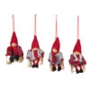 Set Of 4 Holiday Kids On Sleds Christmas Ornaments 4"