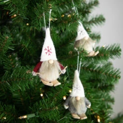 Set Of 3 Skiing Gnomes Christmas Ornaments 4.5" 11 Set Of 3 Skiing Gnomes Christmas Ornaments 4.5" -Christmas Decoration Store northlight wu92513 styled 89118.1681147875