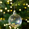4ct Clear Iridescent Glass Christmas Ball Ornaments 4" (100mm) 1 4ct Clear Iridescent Glass Christmas Ball Ornaments 4" (100mm) -Christmas Decoration Store northlight wy00687 29879.1667489699