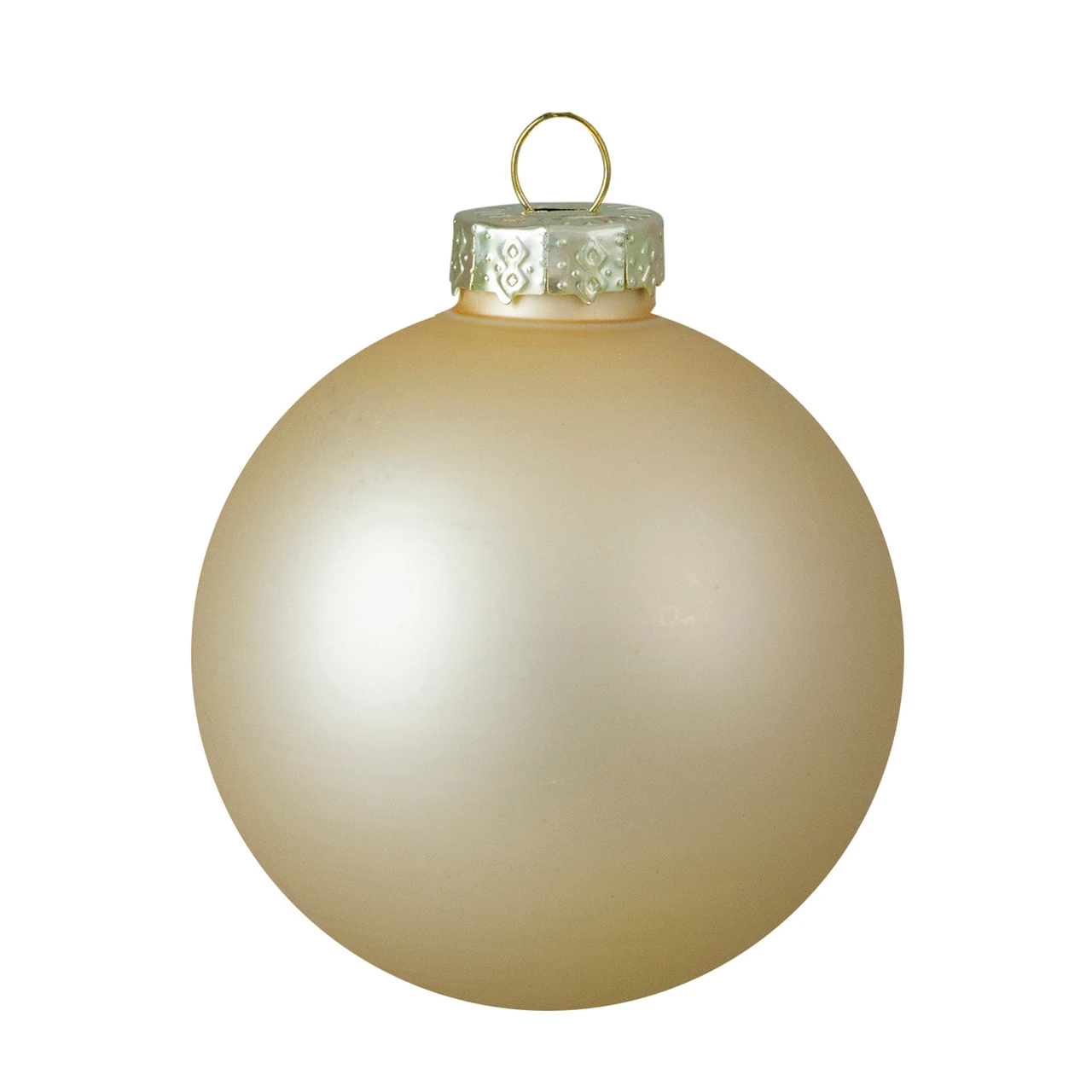 9ct Champagne Gold 2-Finish Glass Ball Christmas Ornaments 2.5" (65mm) 5 9ct Champagne Gold 2-Finish Glass Ball Christmas Ornaments 2.5" (65mm) - Image 3