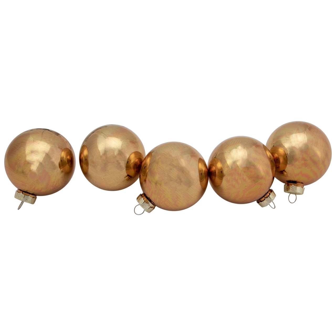 9ct Brown 2-Finish Christmas Glass Ball Ornaments 2.5" (65mm) 6 9ct Brown 2-Finish Christmas Glass Ball Ornaments 2.5" (65mm) - Image 4