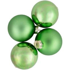 6ct Shiny And Matte Green Glass Ball Christmas Ornaments 3.25" (82mm) -Christmas Decoration Store northlight wy00755 3 56305.1677102521