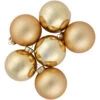 6ct Champagne Gold 2-Finish Glass Ball Christmas Ornament Set 3.25" -Christmas Decoration Store northlight wy00762 1 28813.1677045419