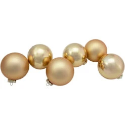 6ct Champagne Gold 2-Finish Glass Ball Christmas Ornament Set 3.25" 9 6ct Champagne Gold 2-Finish Glass Ball Christmas Ornament Set 3.25" -Christmas Decoration Store northlight wy00762 5 updated2022 49592.1677045419