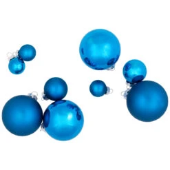 40ct Shiny And Matte Royal Blue And Silver Glass Ball Christmas Ornaments 2.5" (63mm) -Christmas Decoration Store northlight wy04141 6 15738.1667488331