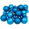 40ct Shiny And Matte Royal Blue And Silver Glass Ball Christmas Ornaments 2.5" (63mm) -Christmas Decoration Store northlight wy04141 12021.1667488330