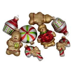 Pack Of 8 Gold And Red Gingerbread Men With Sweet Treats Christmas Ornaments 3" 7 Pack Of 8 Gold And Red Gingerbread Men With Sweet Treats Christmas Ornaments 3" -Christmas Decoration Store northlight wy04147 3 38539.1667488332