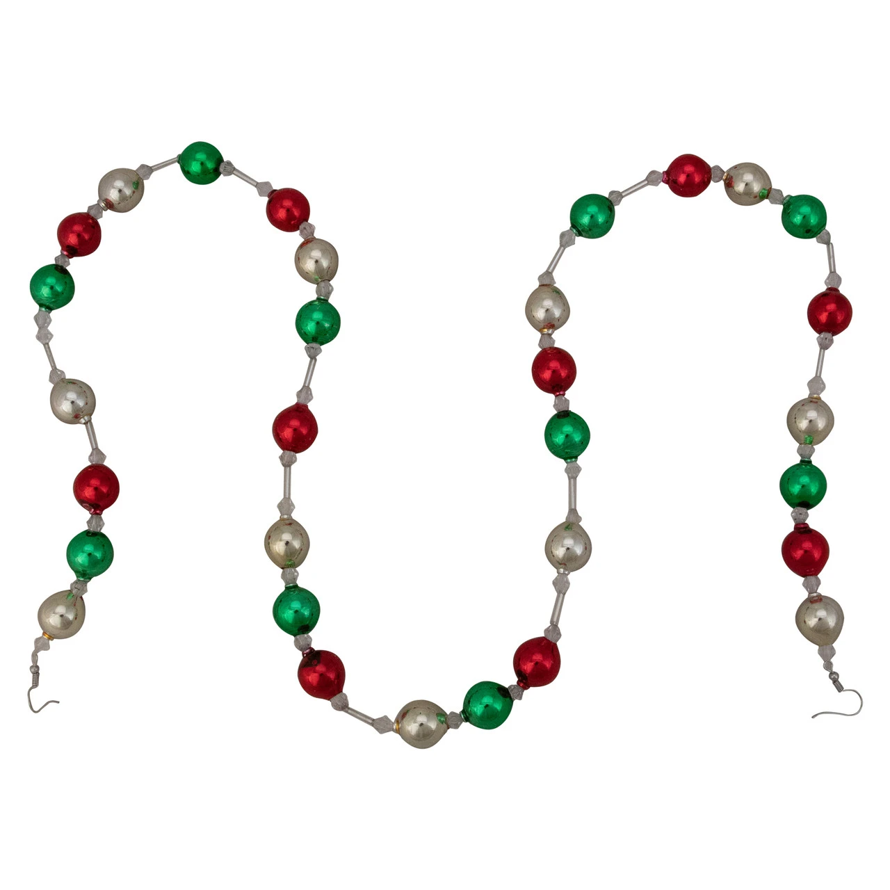 18ct Red And Green Beaded Garland With Christmas Ornaments 30" 7 18ct Red And Green Beaded Garland With Christmas Ornaments 30" - Image 5