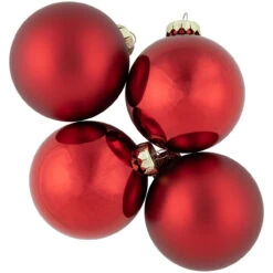 96ct Shiny And Matte Red Glass Ball Christmas Ornaments 3.25 (80mm) -Christmas Decoration Store northlight wy15212 2 37207.1677045717