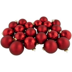 96ct Shiny And Matte Red Glass Ball Christmas Ornaments 3.25 (80mm) -Christmas Decoration Store northlight wy15212 6 33225.1677045718
