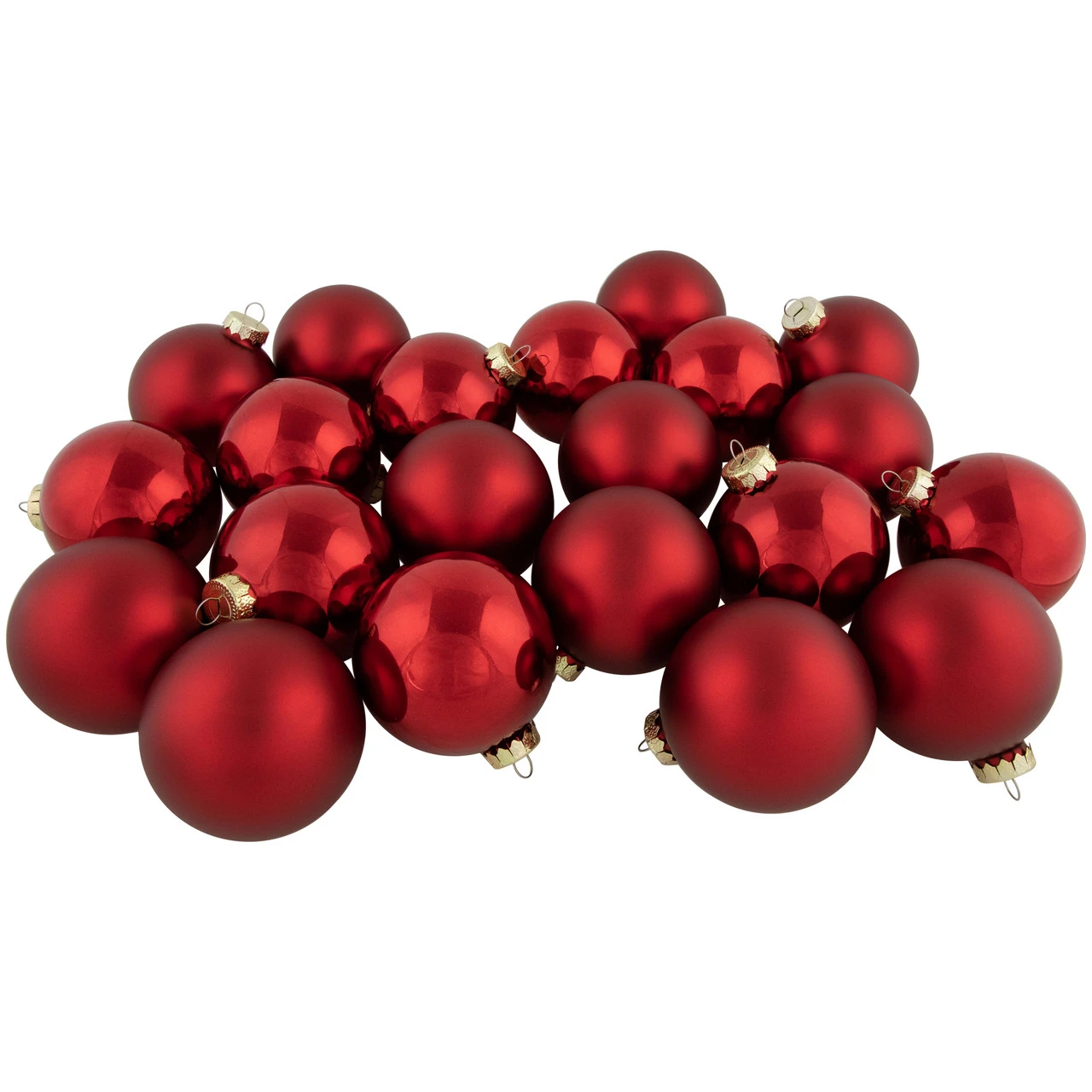 72ct Red 2-Finish Glass Christmas Ball Ornaments 4" (100mm) 3 72ct Red 2-Finish Glass Christmas Ball Ornaments 4" (100mm)