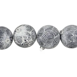 4ct White And Gray Antique Glass Christmas Ball Ornaments 4" (100mm) 7 4ct White And Gray Antique Glass Christmas Ball Ornaments 4" (100mm) -Christmas Decoration Store northlight wy15219 3 54581.1667576171