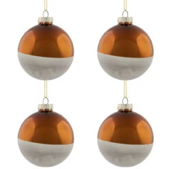4ct White And Gold Shiny Glass Christmas Ball Ornaments 3.25" (80mm) 6 4ct White And Gold Shiny Glass Christmas Ball Ornaments 3.25" (80mm) -Christmas Decoration Store northlight wy15222 2 68691.1667529148
