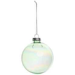 4ct Green And Clear Shiny Iridescent Glass Christmas Ball Ornaments 3.25" (80mm) 6 4ct Green And Clear Shiny Iridescent Glass Christmas Ball Ornaments 3.25" (80mm) -Christmas Decoration Store northlight wy15232 2 81887.1667520056
