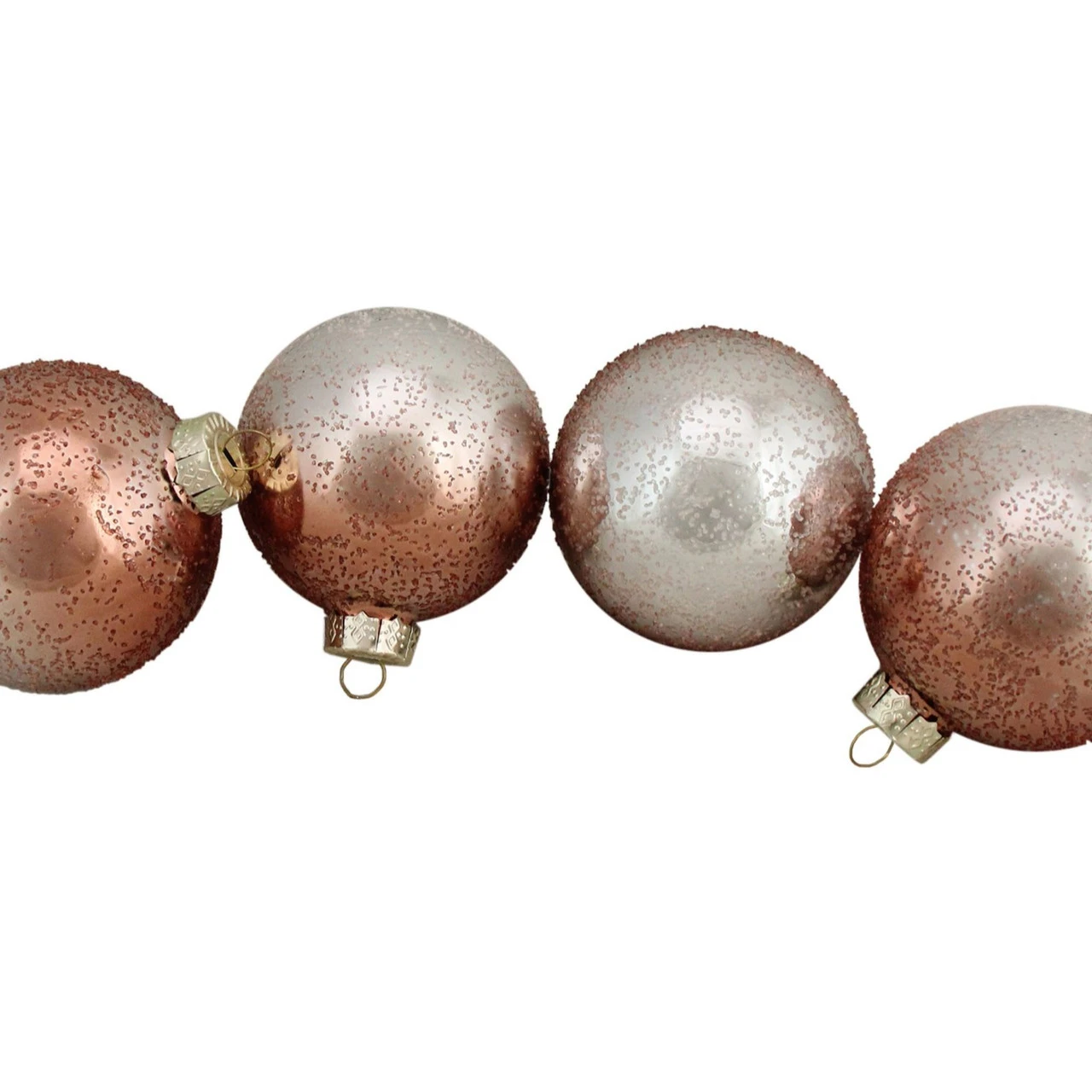 4ct Brown And Silver Hand Blown Shiny Glass Christmas Ball Ornaments 3.25" (80mm) 5 4ct Brown And Silver Hand Blown Shiny Glass Christmas Ball Ornaments 3.25" (80mm) - Image 3