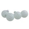 4ct Clear Frosted And White Glitter Striped Matte Glass Christmas Ball Ornaments 3.5" (90mm) 1 4ct Clear Frosted And White Glitter Striped Matte Glass Christmas Ball Ornaments 3.5" (90mm) -Christmas Decoration Store northlight wy27605 58708.1667489120