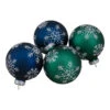 Set Of 4 Dark Blue And Green Glass Matte Christmas Ball Ornaments 2.5-Inch 1 Set Of 4 Dark Blue And Green Glass Matte Christmas Ball Ornaments 2.5-Inch -Christmas Decoration Store northlight wy88860 1 sample 50124.1667560489