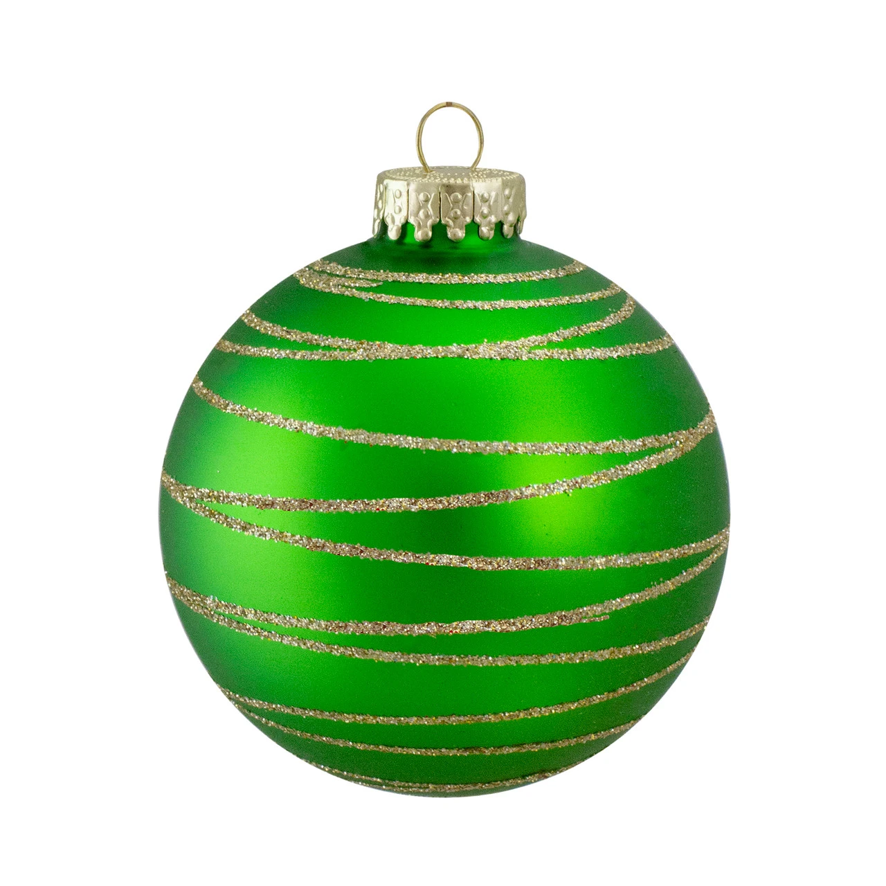 4ctGlass Red And Green Matte Christmas Ball Ornaments 3.25-Inch (80mm) 6 4ctGlass Red And Green Matte Christmas Ball Ornaments 3.25-Inch (80mm) - Image 4