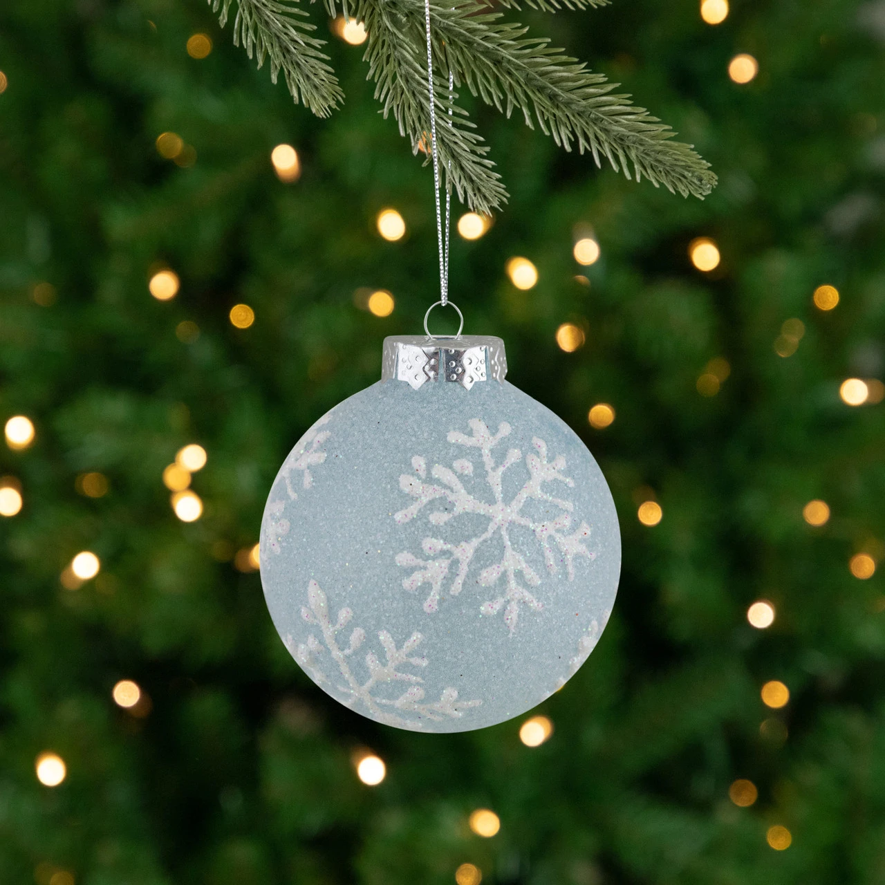 12ct Light Blue Glitter Textured Glass Christmas Ball Ornaments 1.75" (45mm) 6 12ct Light Blue Glitter Textured Glass Christmas Ball Ornaments 1.75" (45mm) - Image 4