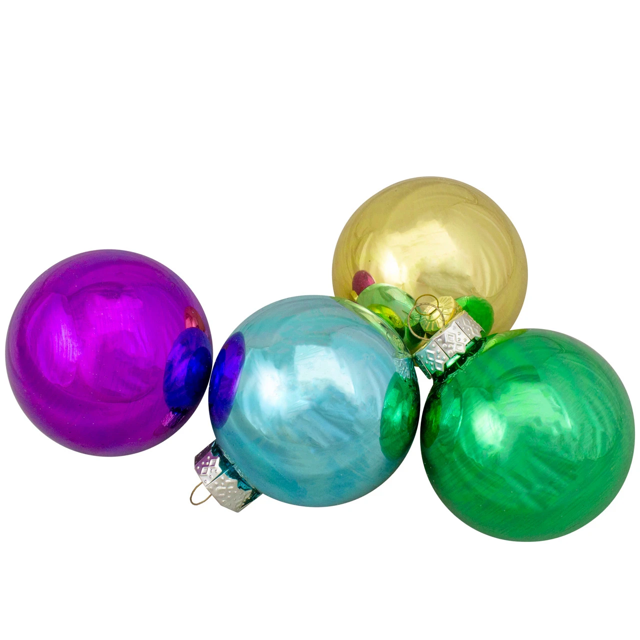 Set Of 9 Assorted Glass Ball Hanging Christmas Ball Ornaments 2.25-Inch (57mm) 5 Set Of 9 Assorted Glass Ball Hanging Christmas Ball Ornaments 2.25-Inch (57mm) - Image 3