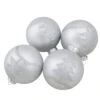 Set Of 4 Silver Glass Ball Christmas Ornaments 3.25" (80mm) 2 Set Of 4 Silver Glass Ball Christmas Ornaments 3.25" (80mm) -Christmas Decoration Store northlight wy88923 fixed 95682.1667490806