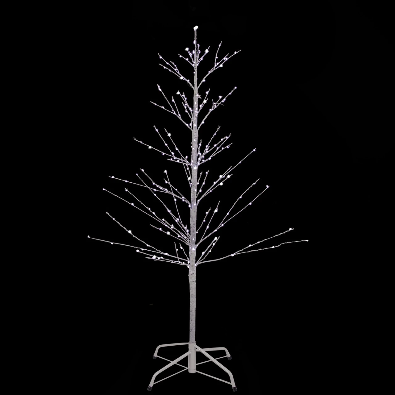 4' LED Lighted White Birch Christmas Twig Tree - Pure White Lights 5 4' LED Lighted White Birch Christmas Twig Tree - Pure White Lights - Image 3