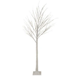 6' LED Lighted White Christmas Twig Tree - Warm White Lights