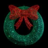 24" LED Lighted Green Glitter Wreath With Red Bow Outdoor Christmas Decoration 1 24" LED Lighted Green Glitter Wreath With Red Bow Outdoor Christmas Decoration -Christmas Decoration Store northlight ye92361updated 36075.1667657100