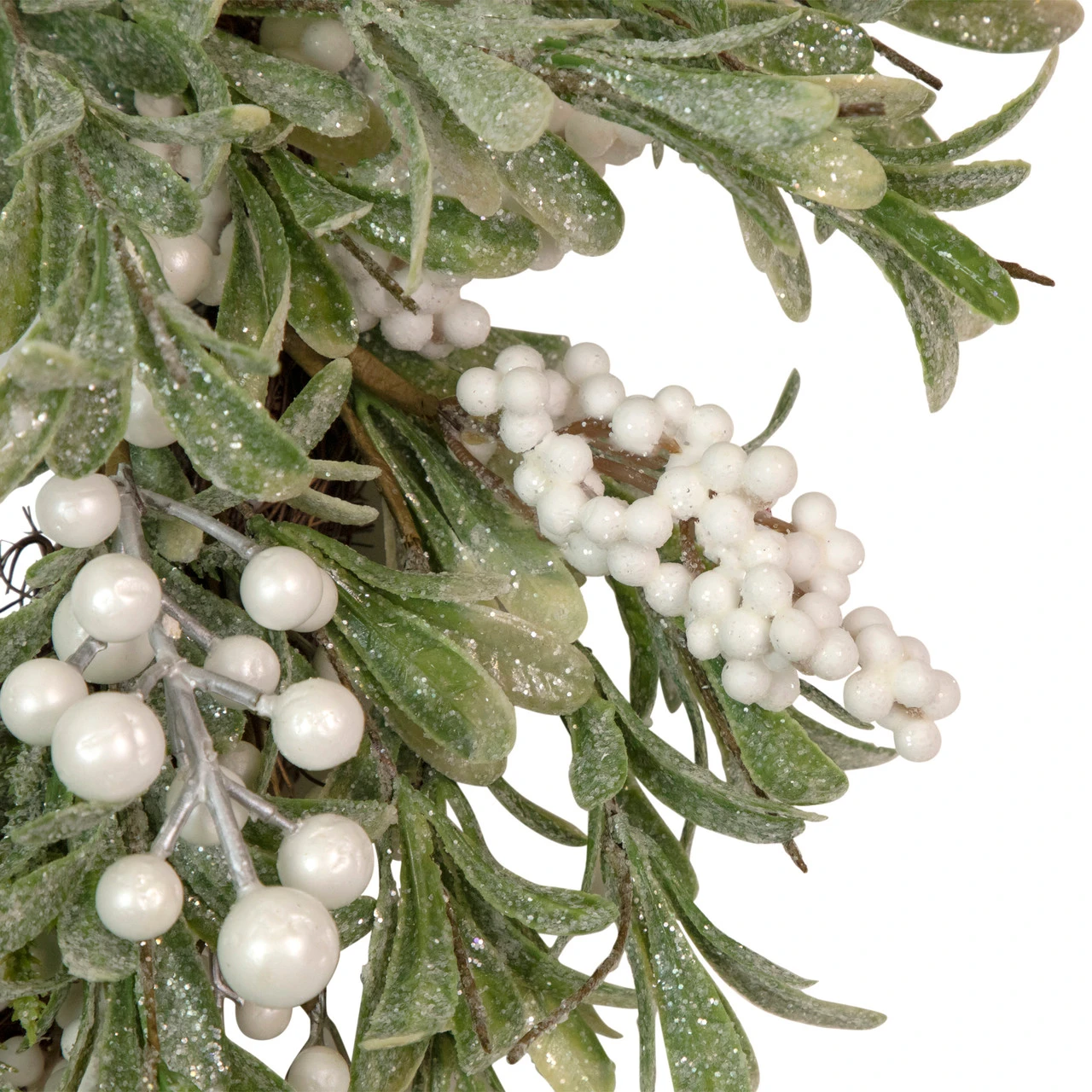 Artificial Christmas Wreath With Frosted Foliage And Berries, 20-Inch, Unlit 5 Artificial Christmas Wreath With Frosted Foliage And Berries, 20-Inch, Unlit - Image 3