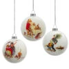 Set Of 3 Norman Rockwell Glass Christmas Disc Ornament 2 Set Of 3 Norman Rockwell Glass Christmas Disc Ornament -Christmas Decoration Store northlight yl93418 92088.1667530117