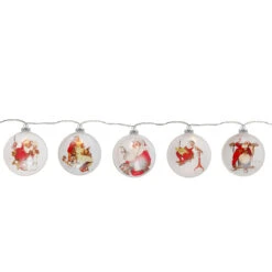 Set Of 5 Glass Norman Rockwell Christmas Disc Lights 7 Set Of 5 Glass Norman Rockwell Christmas Disc Lights -Christmas Decoration Store northlight yl93420 2 93293.1667487921