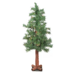3' Pre-Lit Medium Woodland Alpine Artificial Christmas Tree - Clear Lights