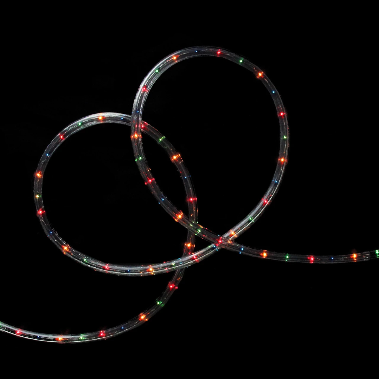 Multi Colored Outdoor Christmas Rope Lights - 18ft Clear Wire 3 Multi Colored Outdoor Christmas Rope Lights - 18ft Clear Wire