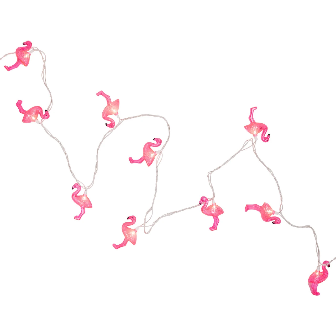10ct Pink Flamingo Summer Patio String Light Set, 7.25ft White Wire 7 10ct Pink Flamingo Summer Patio String Light Set, 7.25ft White Wire - Image 5