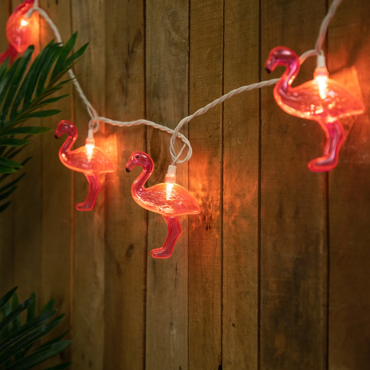 10ct Pink Flamingo Summer Patio String Light Set, 7.25ft White Wire 4 10ct Pink Flamingo Summer Patio String Light Set, 7.25ft White Wire - Image 2